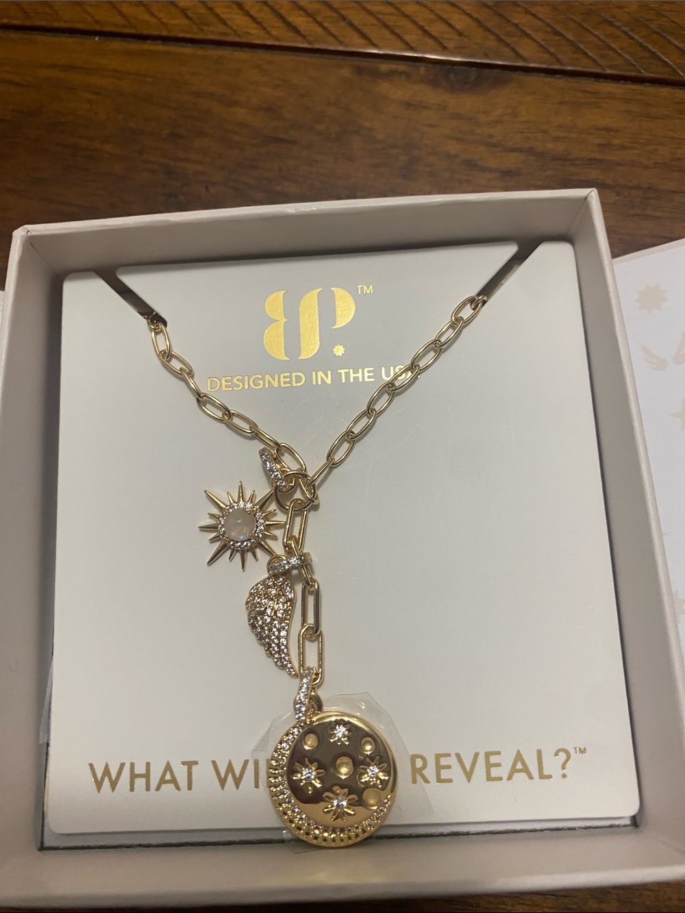 Bomb Party Halo Necklace - Genuine Moonstone - Gold Plating